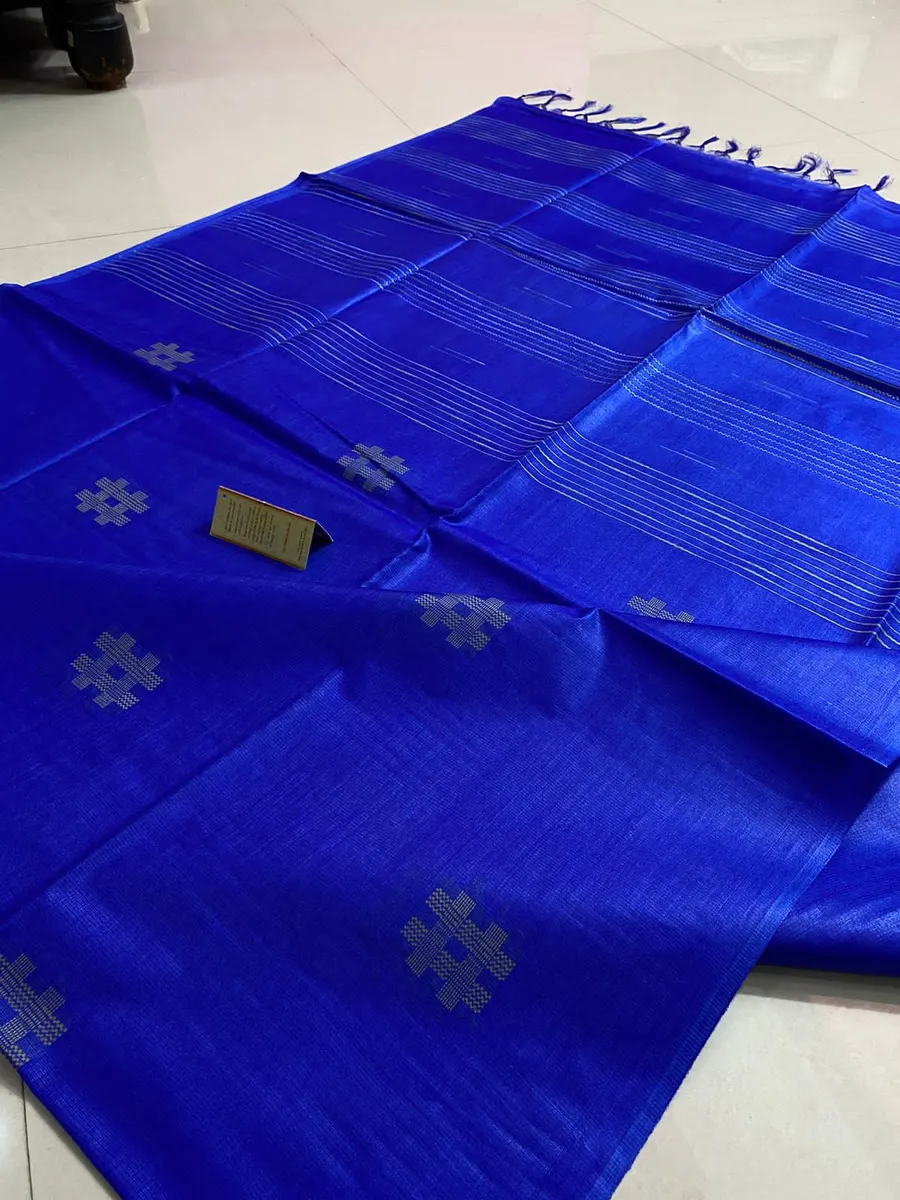 Pure Katan Silk Handwoven Saree with Self Weaving Design